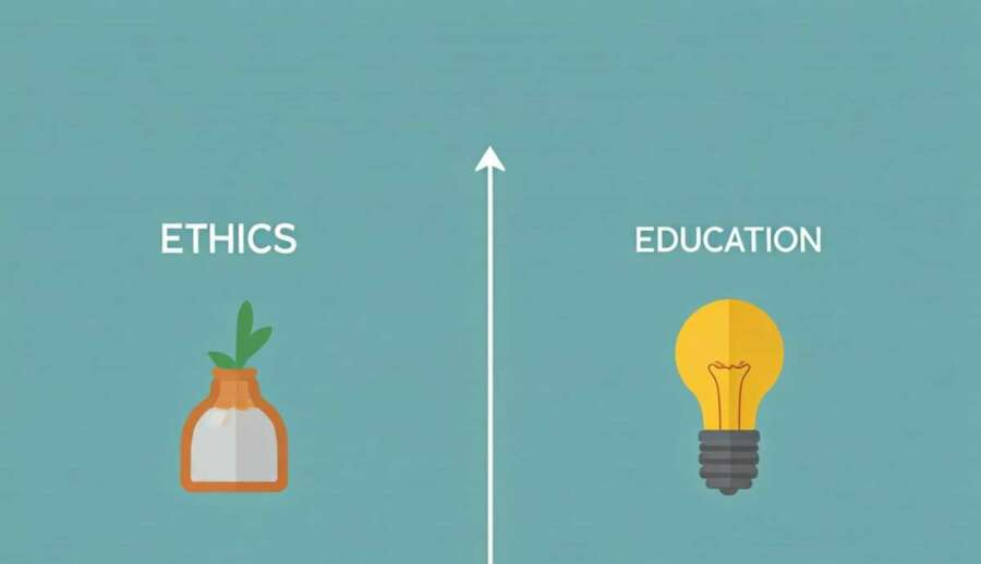 The difference between the jurisprudence of ethics and the jurisprudence of education